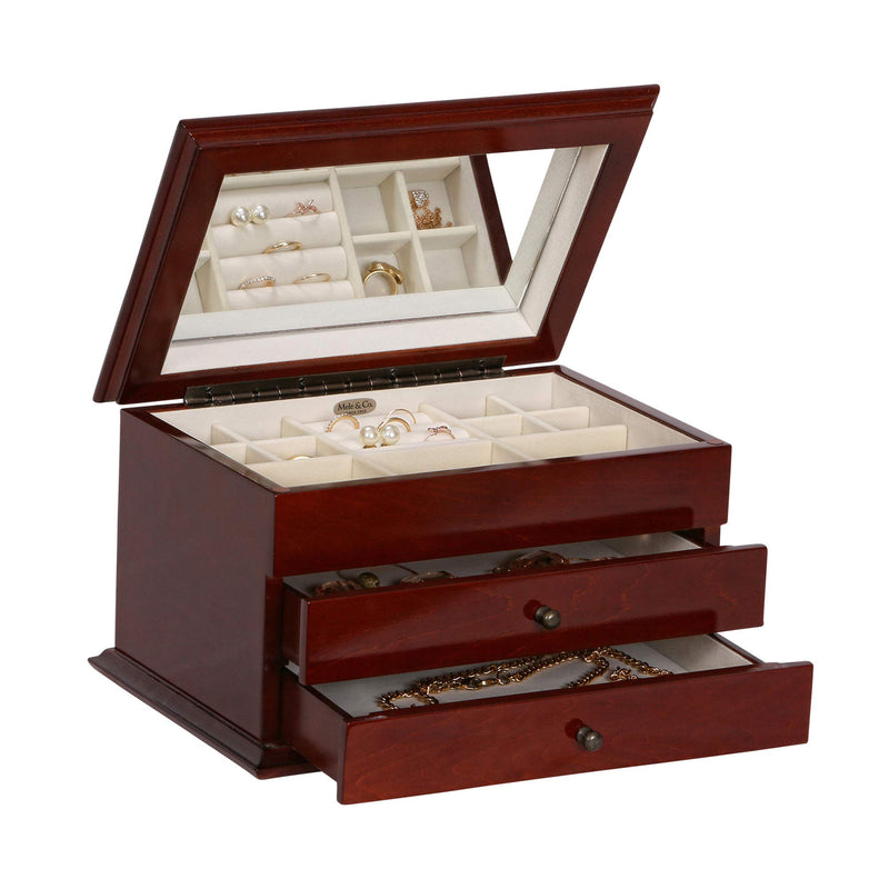 Mele &amp; Co. Brayden Wooden Jewelry Box, Ring, Necklace, and Earring Organizer