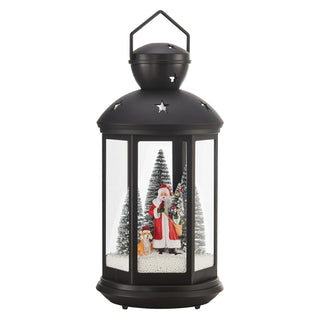 Danya B Snow Globe, Black With Santa, Traditional