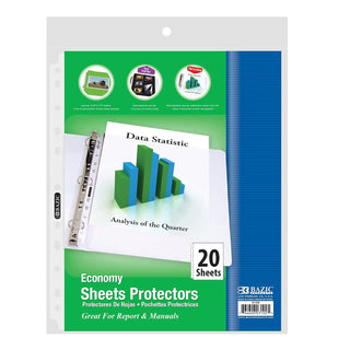 BAZIC Top Loading Sheet Protectors (20/Pack)