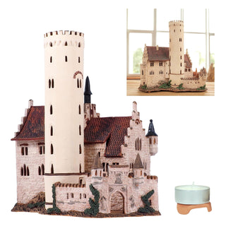 Midene Candle Holder, 11.02" x 6.69" x 11.81", Brown, Gray
