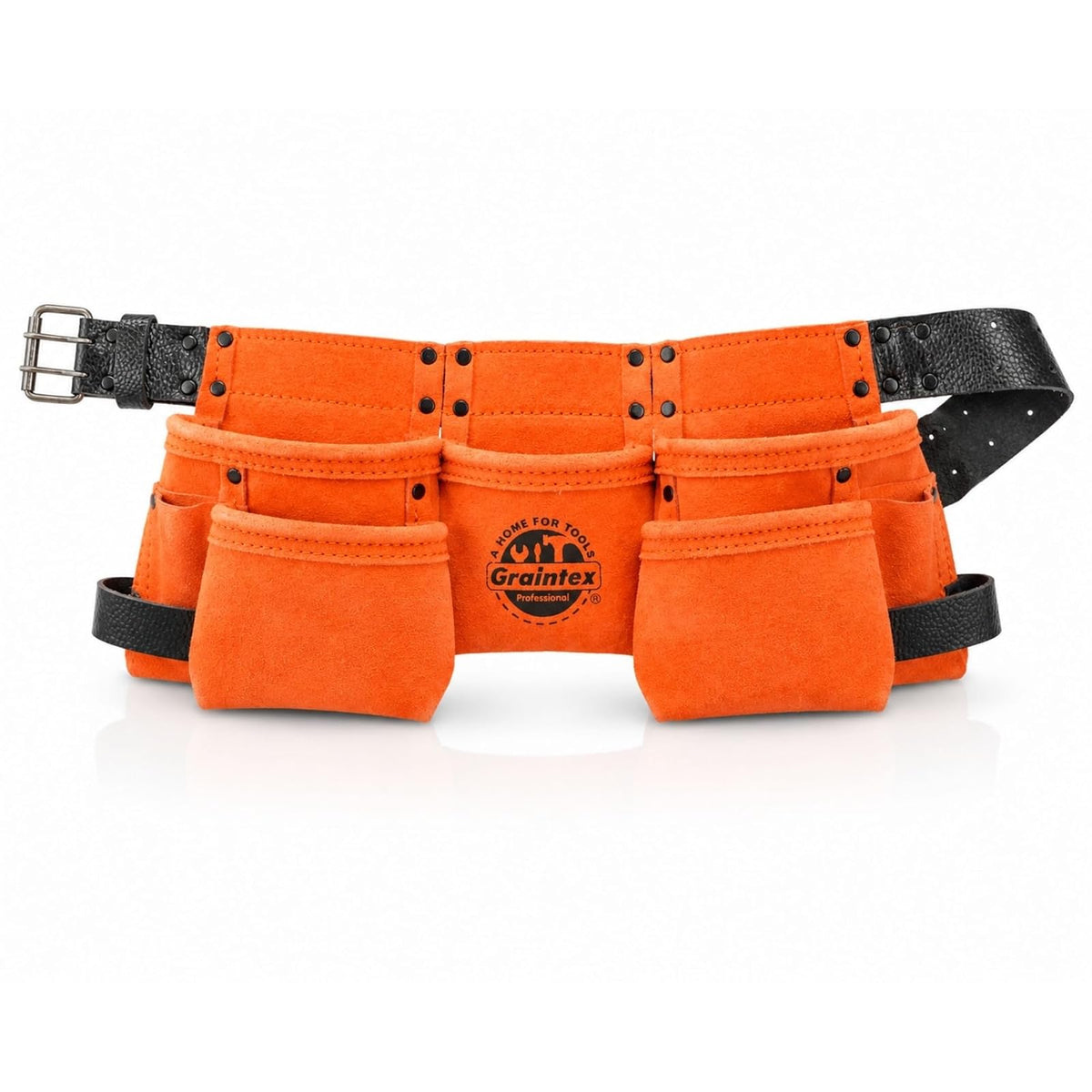 Graintex Tool Belt, 9 Pockets, Orange