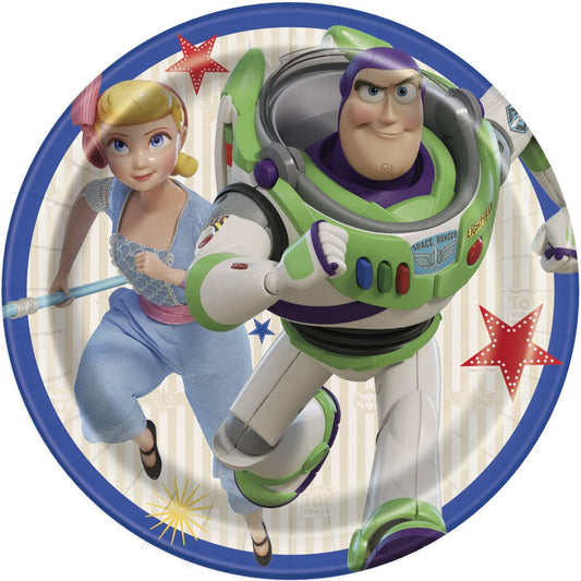 Unique Industries Unique Disney Toy Story 4 Round Dessert Plates - 8 Pcs, multicolor, one size