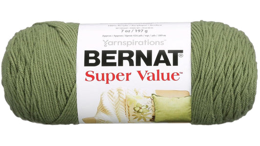 Spinrite Yarns (CA) Bernat Super Value Yarn, 7 oz, Gauge 4 Medium Worsted, Forest Green