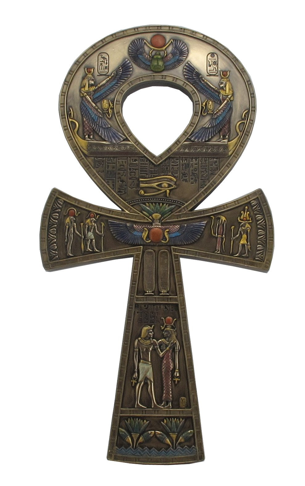 Unicorn Studio Bronze Finished Ancient Egyptian Ankh Symbol Wall Hanging 15 3/4 Inches