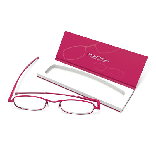 IF Compact Lenses Flat Folding-Reading Glasses-Berry +2.5