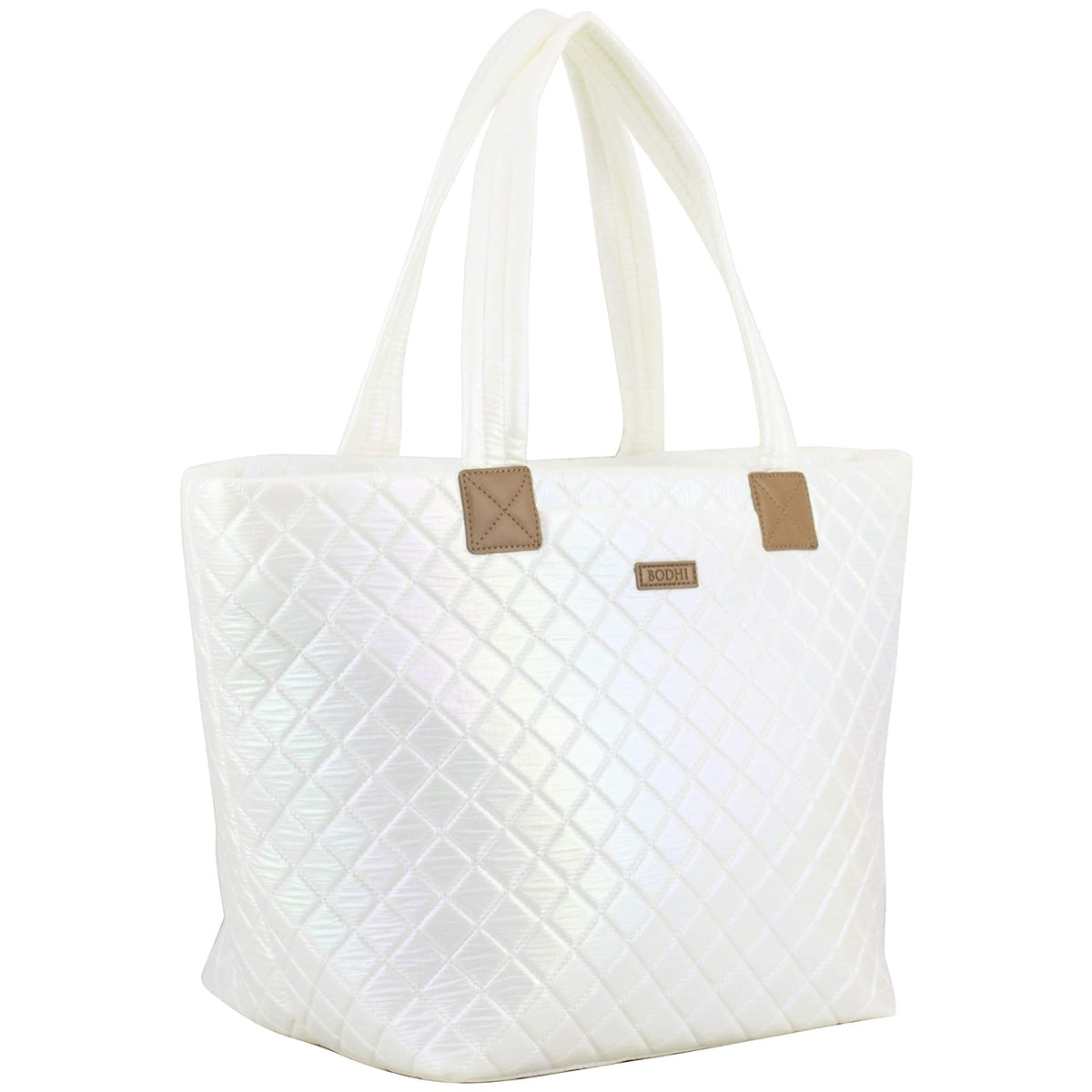 BODHI Handbag, One Size, Tote - White Iridescent