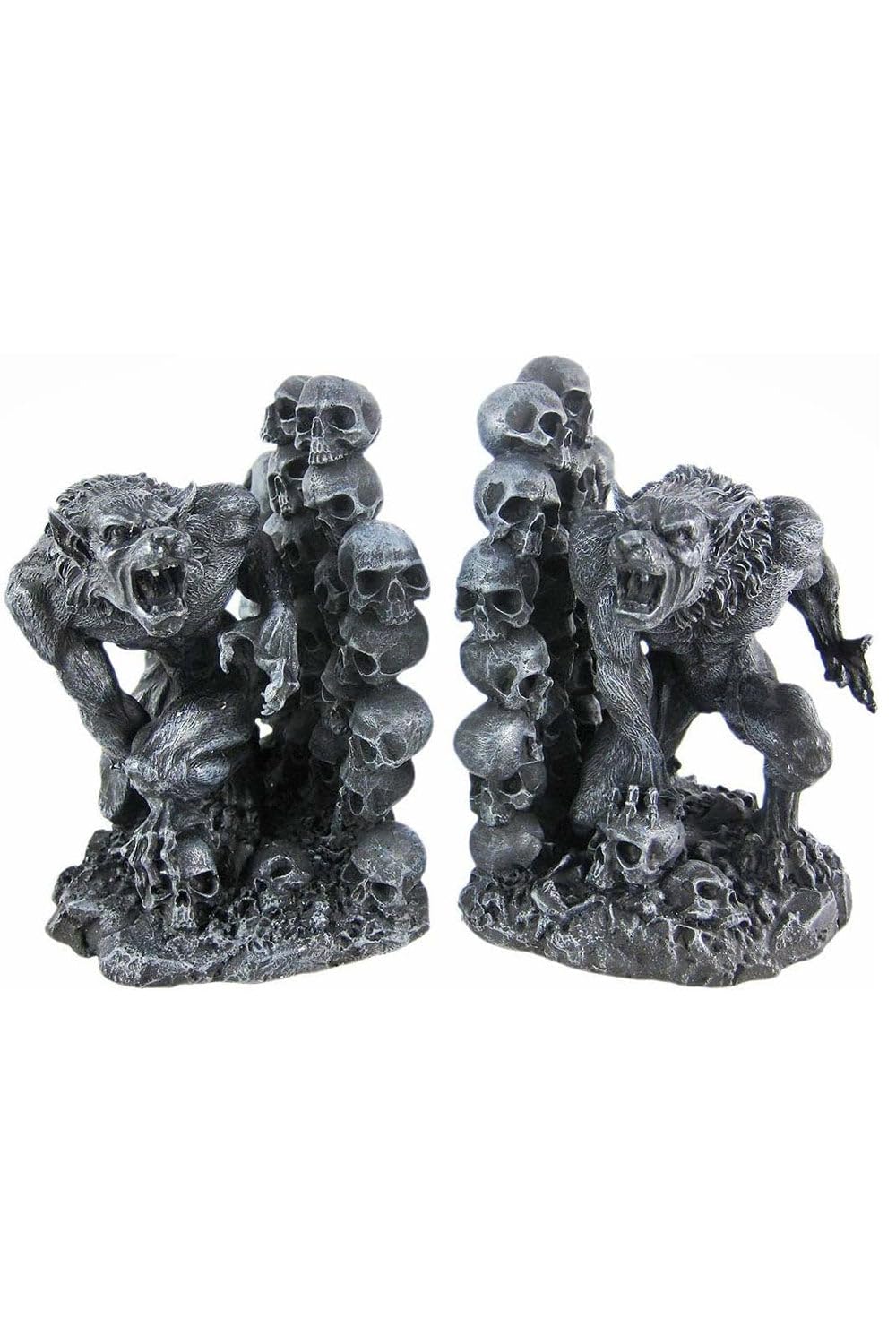Pacific Trading Giftware Werewolves Werewolf & Skulls Fantasy Set of Bookends Book Ends