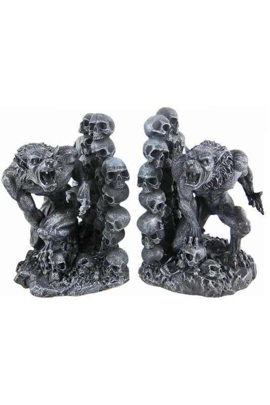 Pacific Trading Giftware Werewolves Werewolf & Skulls Fantasy Set of Bookends Book Ends