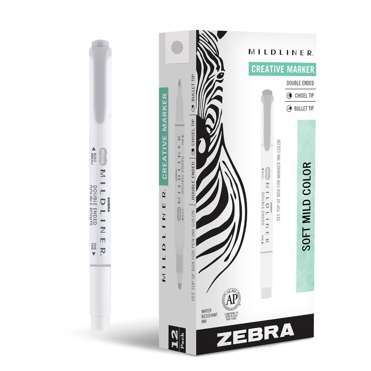 Zebra Pen Marking Pen, 1 Count (Pack of 12), Gray