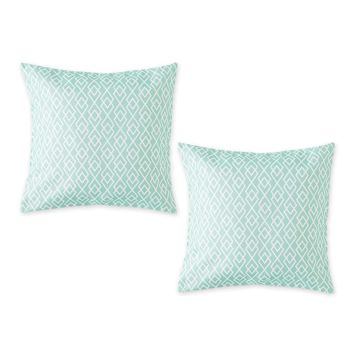 DII Decorative Pillow Cover, 18" x 18" (Pack of 2), Aqua Diamond