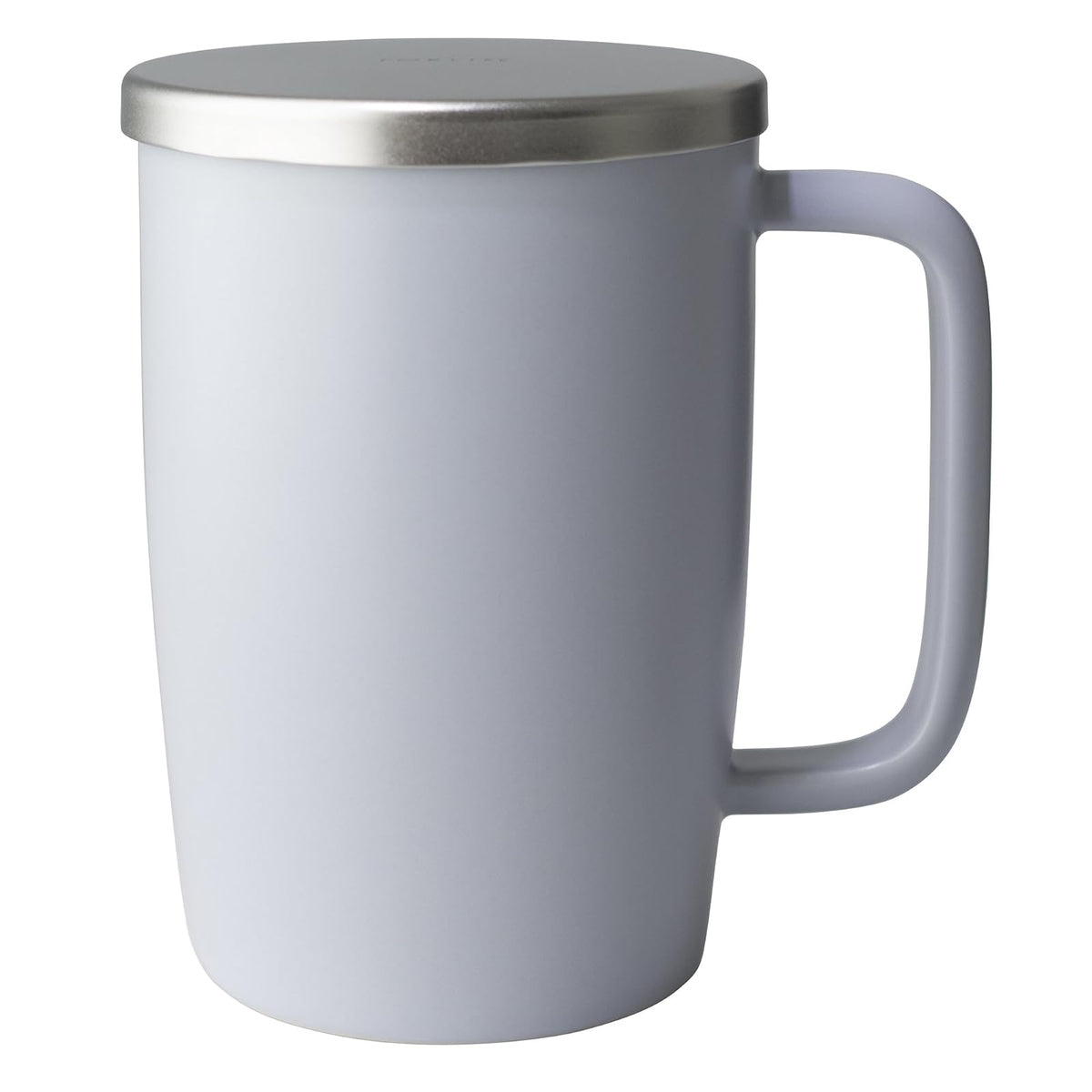 FORLIFE Dew Satin Finish Brew-In-Mug with Basket Infuser & Stainless Lid 18 oz., Lavender Mist