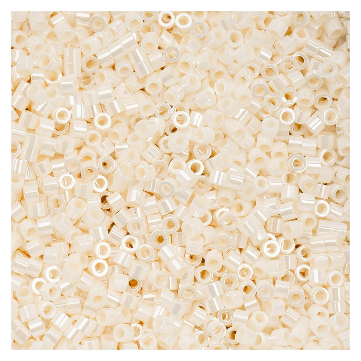 John Bead Craft Bead, Size 11, Opaque White Bisque Ceylon