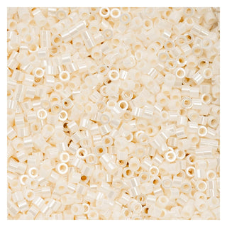 John Bead Craft Bead, Size 11, Opaque White Bisque Ceylon