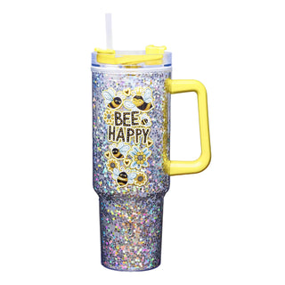 Spoontiques Drinking Cup, 40 Ounces, Bee Happy