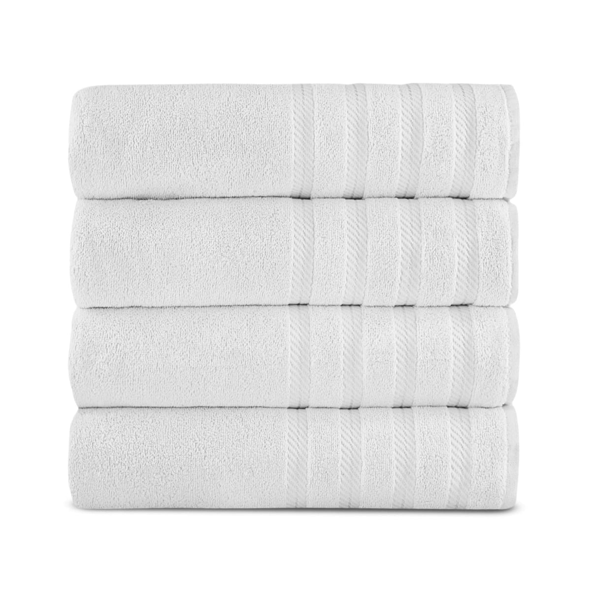 Classic Turkish Towels Towel, 4-Piece Bath Towel Set, White