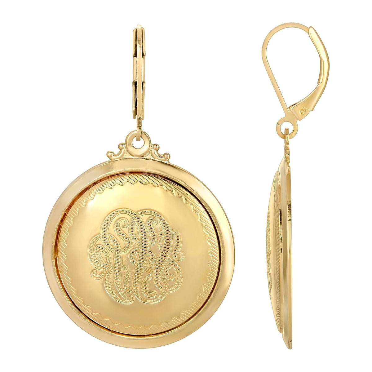 1928 Jewelry Company Earring, 1.94"L x 1.19"W, Gold