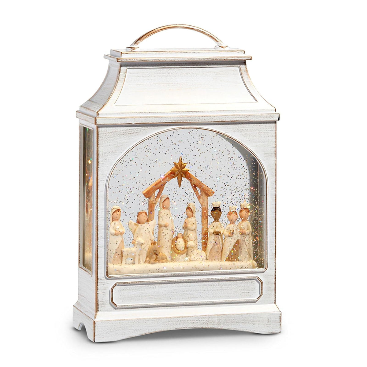 Raz Imports Electric Lantern, 7" L X 3.25" W X 11" H, White