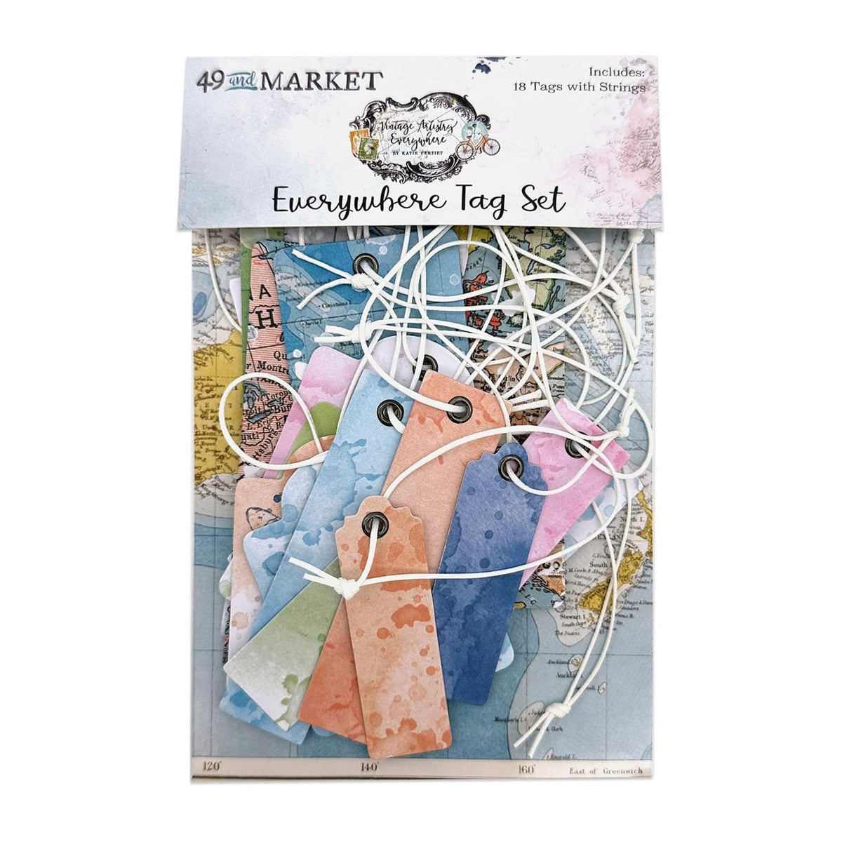 49 and Market Label, Small, Multicolor