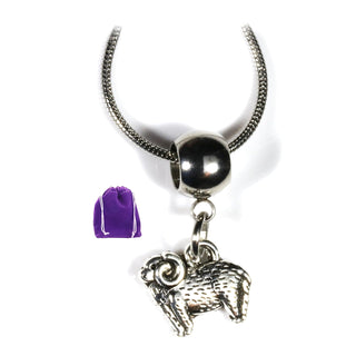 Dave The Bunny Necklace, Silver, Goat Head