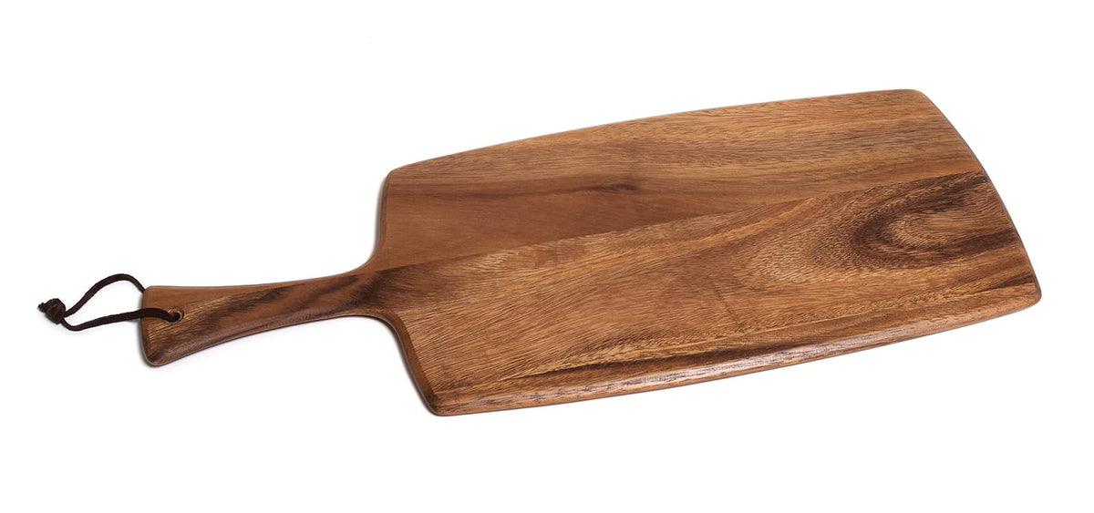 Lipper International Acacia Charcuterie Paddle Board for Hors D‚Äôoeuvres, Cheeses, Meats or Snacks, Large, 20"