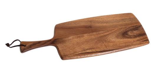 Lipper International Acacia Charcuterie Paddle Board for Hors D‚Äôoeuvres, Cheeses, Meats or Snacks, Large, 20"