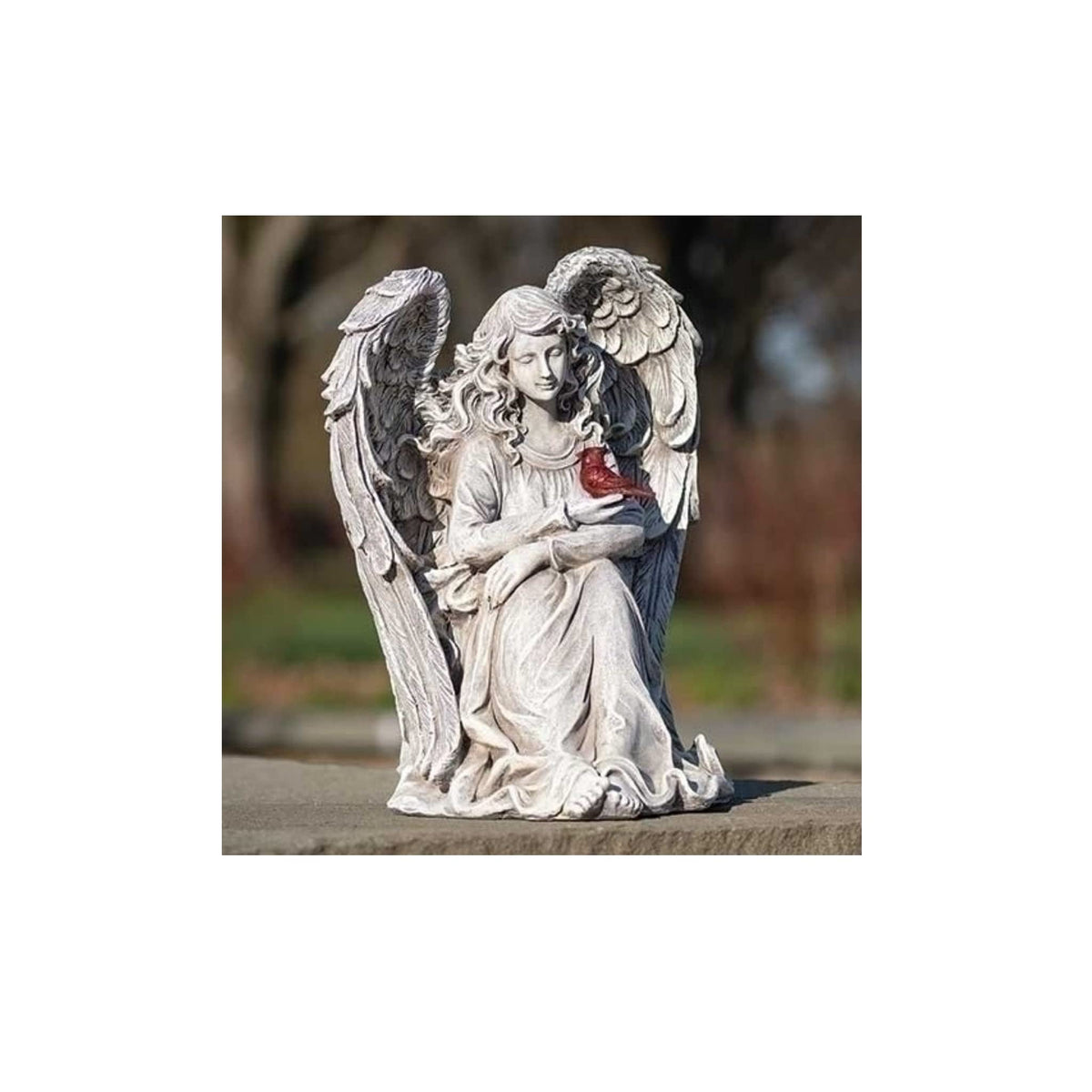 Roman Sculpture, 11 inches (H) x 6 inches (W) x 6 inches (D), Gray,red