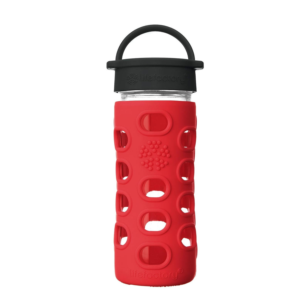 Lifefactory Bottle, 12 Ounces, Apple Red
