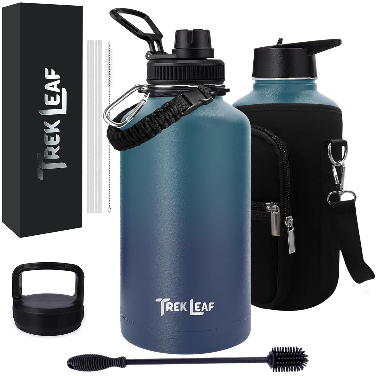 Trek Leaf Bottle, 64 Ounces, Deep Water