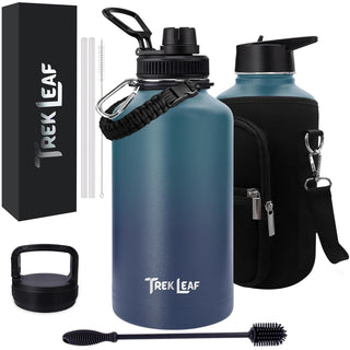 Trek Leaf Bottle, 64 Ounces, Deep Water