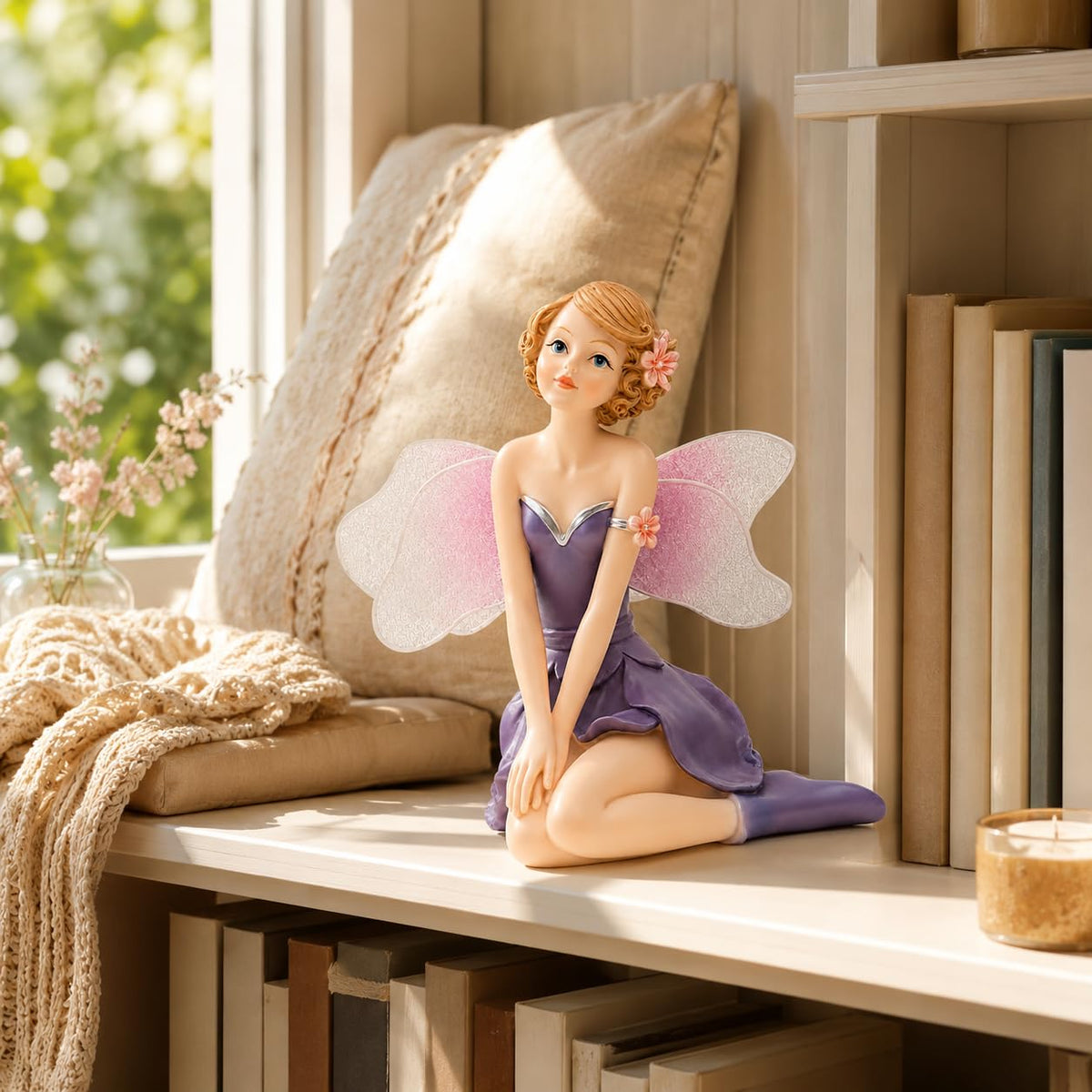 Comfy Hour Figurine, Lavender, Whimsical