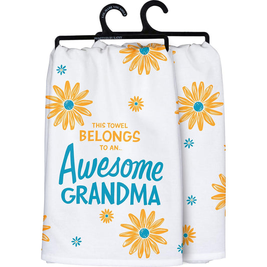 Primitives by Kathy 111082 Kitchen Towel Awesome Grandma, 28-inch