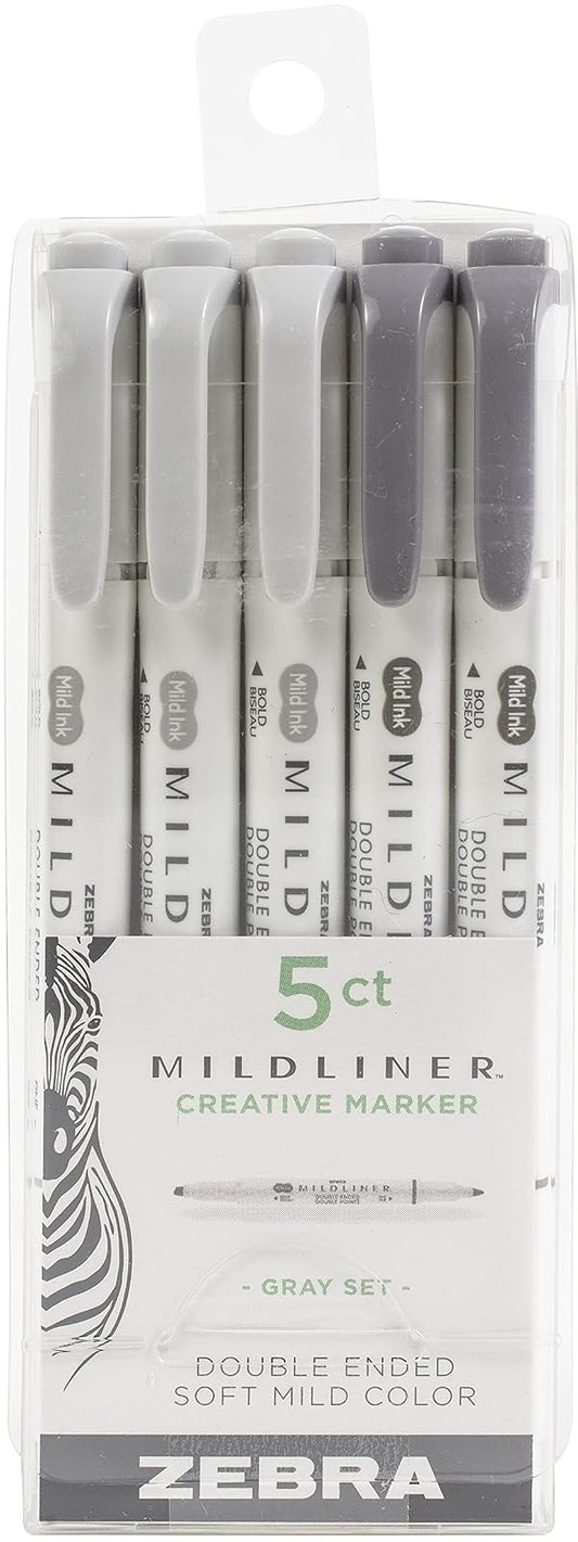 Zebra Pen Grays Zebra HIGHLITER 5/PK, 5 Count (Pack of 1)