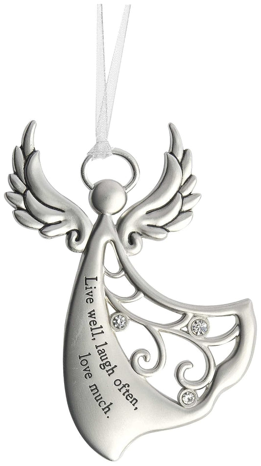 Ganz Angels by Your Side Ornament - Live Well, Laugh Often, Love Much.