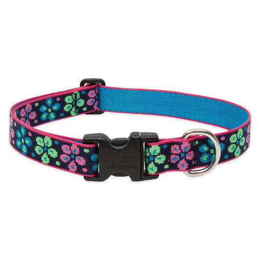 Lupine Pet Originals 1" Flower Power 16-28" Adjustable Collar for Large Dogs