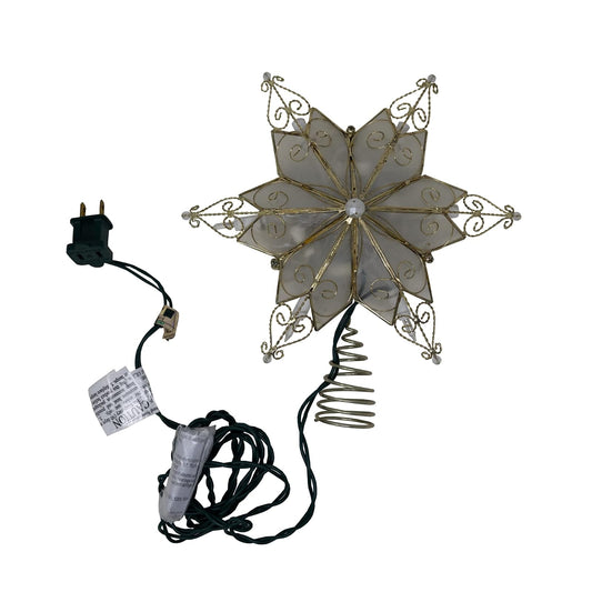 Kurt Adler 10-Light 6-Point Capiz Star Treetop