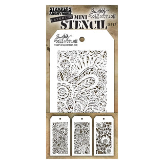Tim Holtz Template Stencil, 3.5x7.5 inches, Set #47