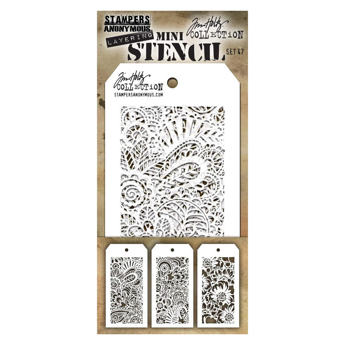 Tim Holtz Template Stencil, 3.5x7.5 inches, Set #47