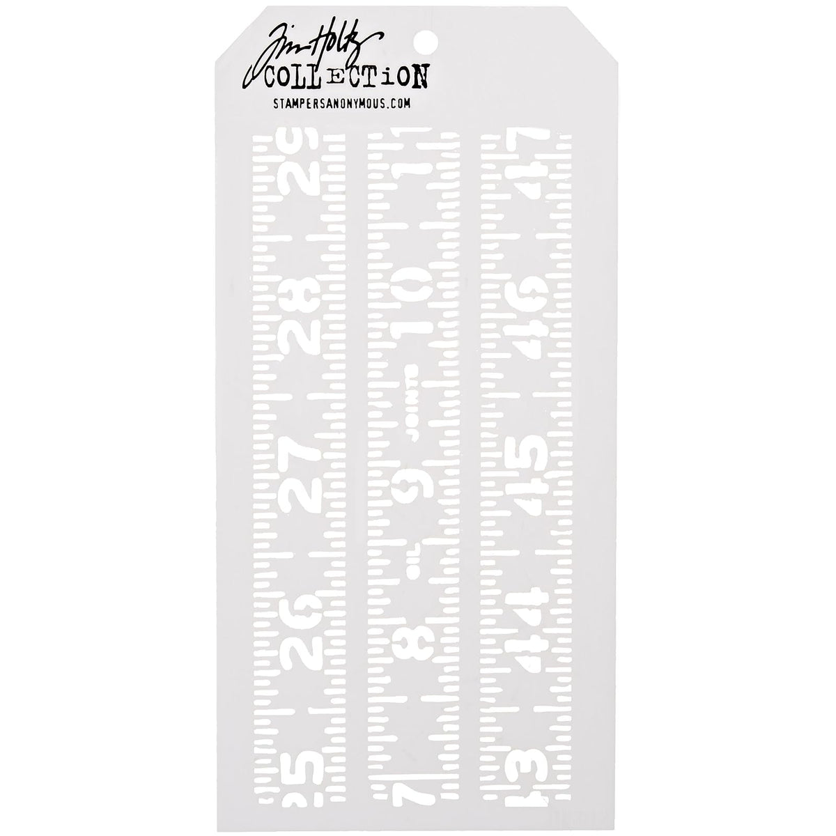 Stampers Anonymous Template Stencil, 4.125"X8.5", White