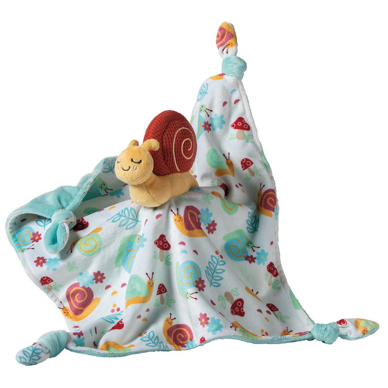 Mary Meyer Stuffed Animal Lovey Security Blanket, 13 x 13-Inches, Skippy Snail