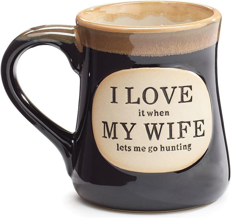 1 X Love it When my Wife Lets Me go Hunting Coffee Tea Mug Cup 18oz Gift Box