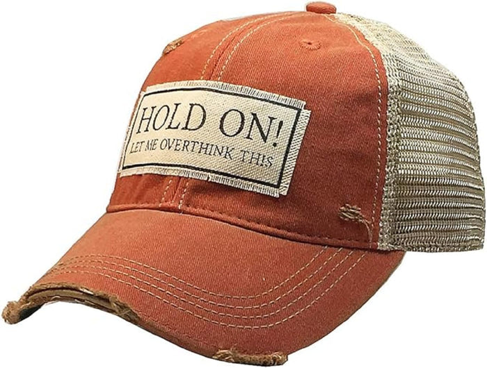 VINTAGE LIFE Hat, Overthink This (Orange), Baseball