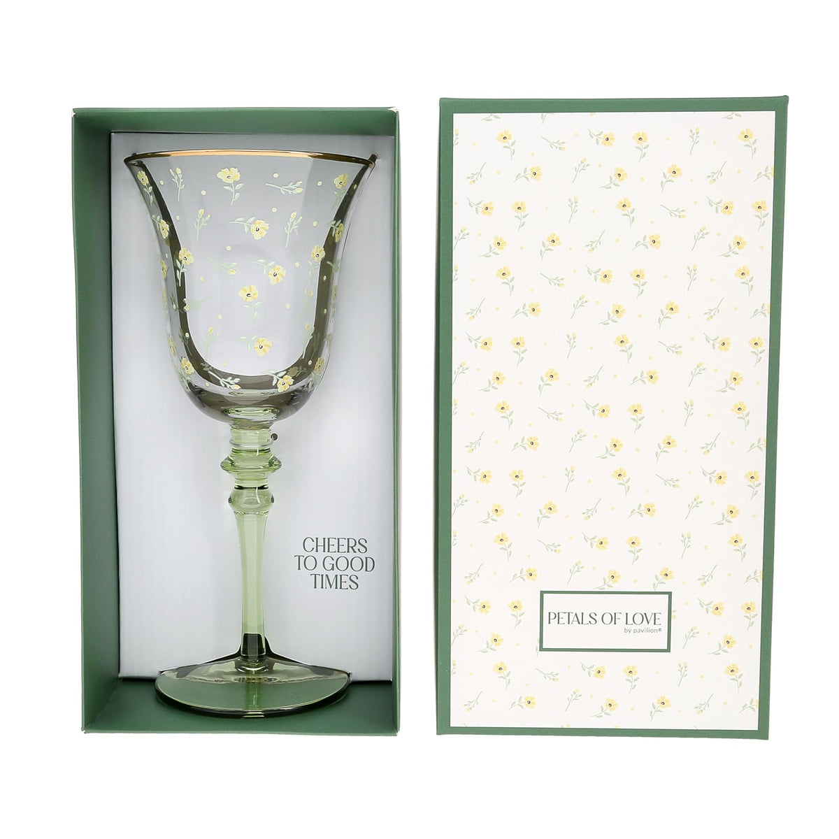 Pavilion Gift Company Drinking Cup, 11 Ounces, White, green