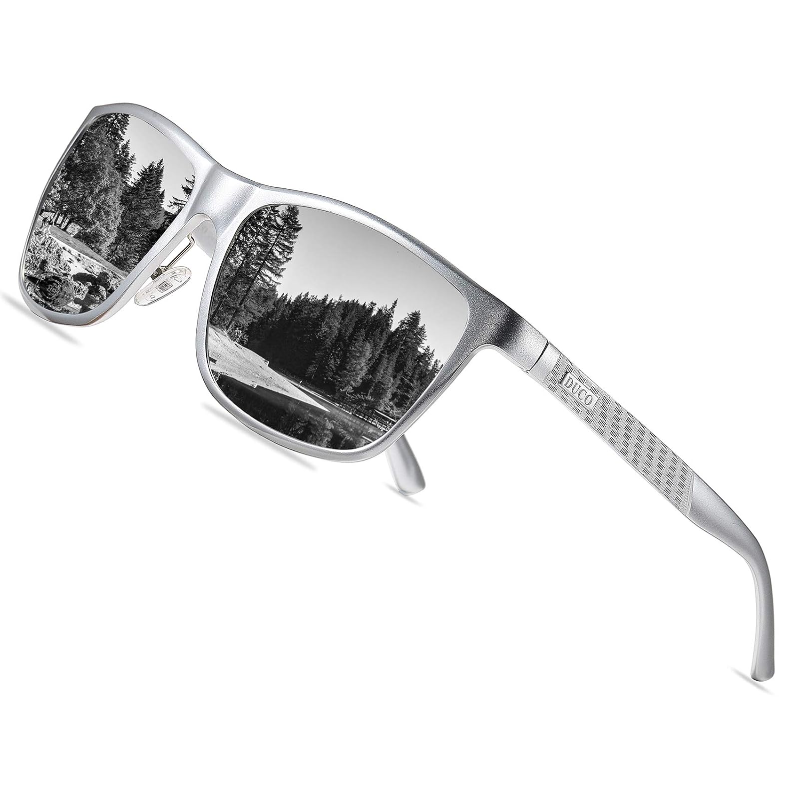 DUCO Men's Sports Polarized Al-Mg Metal Frame Sunglasses UV Protection Sunglasses for Men 8200