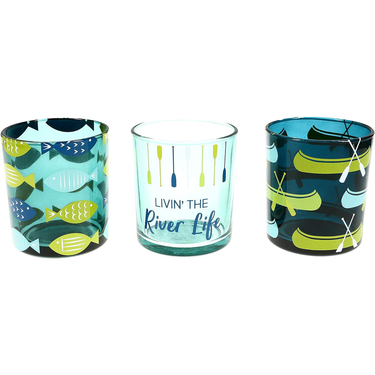 Pavilion Gift Company Candle Holder, 3 inches, Green