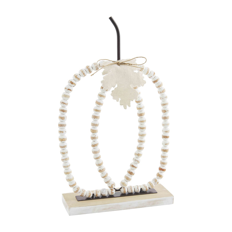 Mud Pie Beaded Pumpkin, Medium Table Sitters