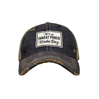 Vintage Life Hat, Navy Blue Distressed