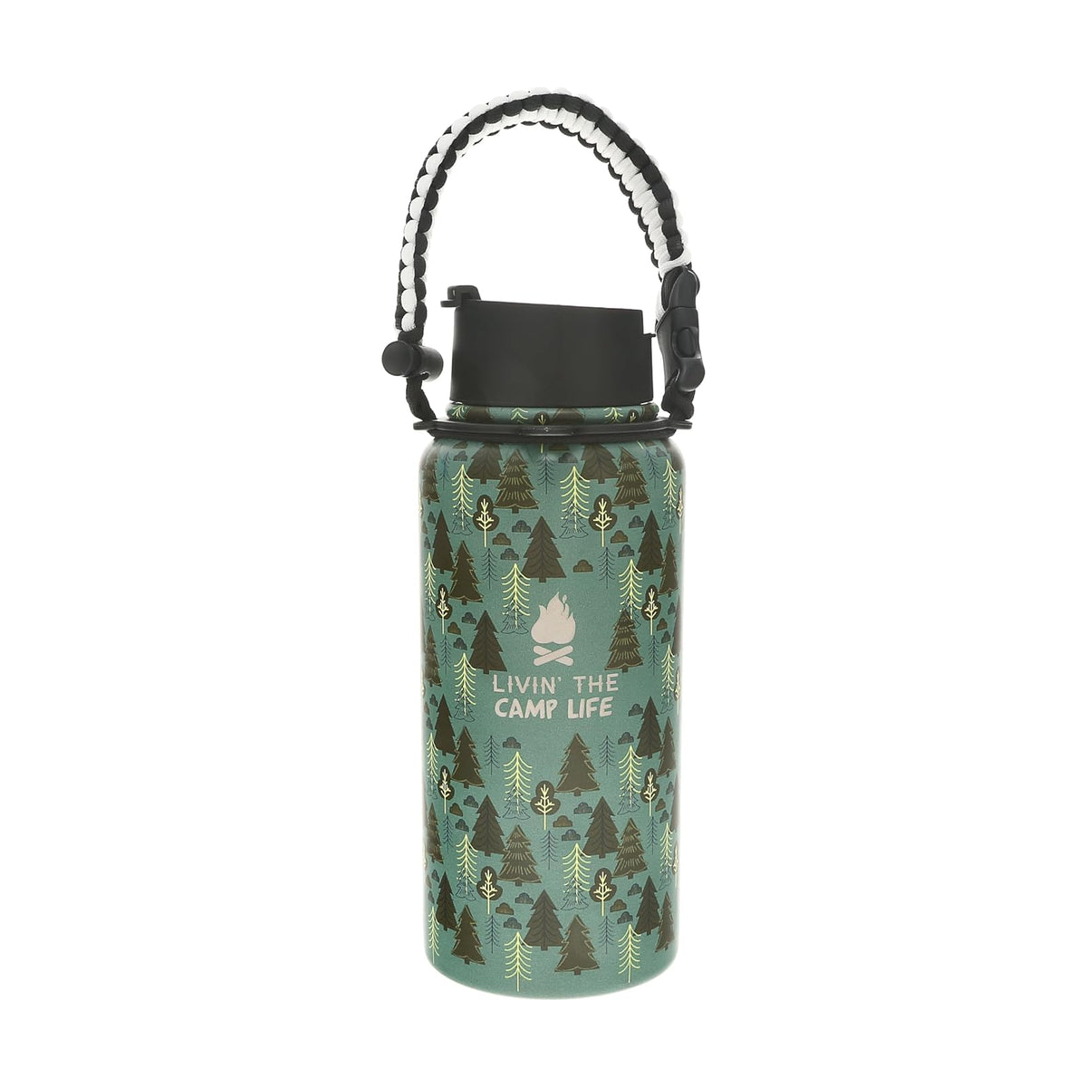 Pavilion Gift Company Thermos, 32 Ounces, Green, Black, White