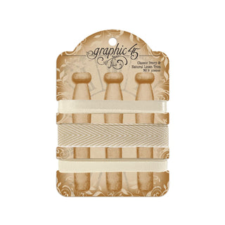 Graphic 45 Art And Craft Supply, Ivory & Natural Linen, Classic,Vintage,Elegant
