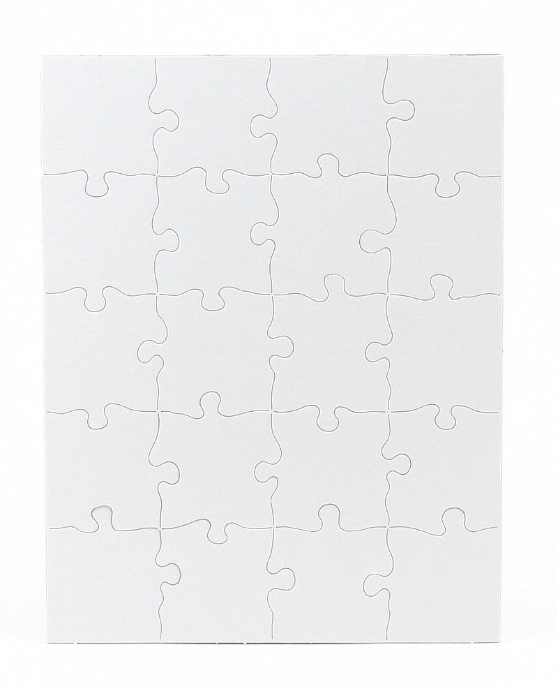 Hygloss Products, Inc Blank Decorating Art Activity, Use This Jigsaw As Party Favors, DIY Invites and More-White, Sturdy-10.25 x 13.25 Inches, 20 Pieces, 100 Puzzles, 10.25" x 13.25"