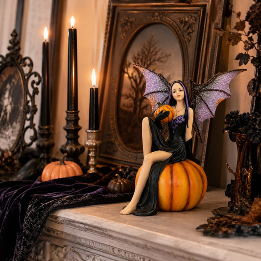 Comfy Hour 5.9 Inch Witch Fairy Figurine, Pumpkin Gothic Statue
